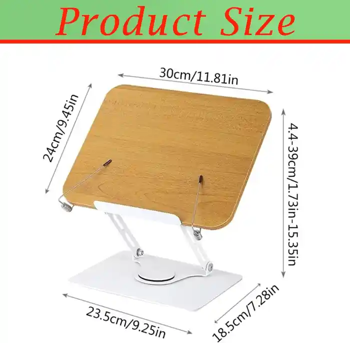 YL-907 Adjustable laptop stand/Book Stand for Reading, 360° Rotating Base